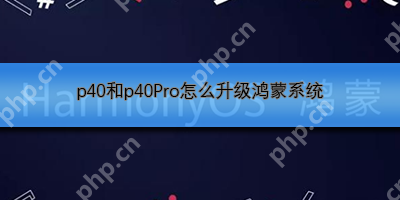 Comment mettre à niveau le système Hongmeng avec P40 et P40PRO