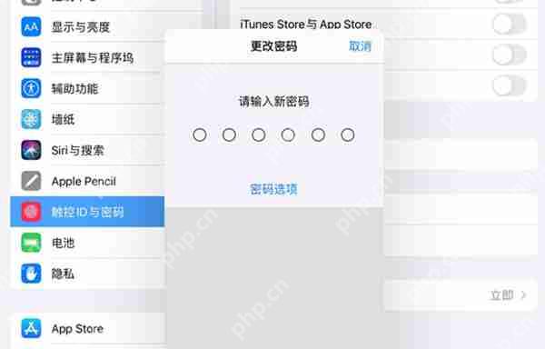 ipad怎么修改开机密码
