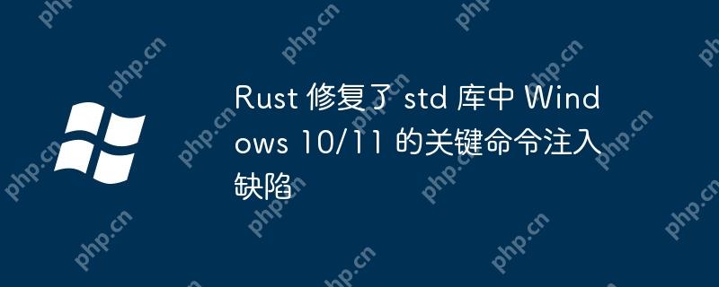 Rust 修復了 std 庫中 Windows 10/11 的關鍵命令注入缺陷-小浪學習網