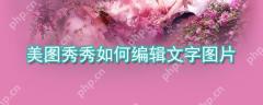 美图秀秀怎么编辑文字图片_美图秀秀编辑文字图片方法详解