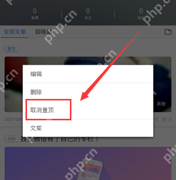 在美篇里如何将置顶文章取消？取消置顶文章的技巧一览