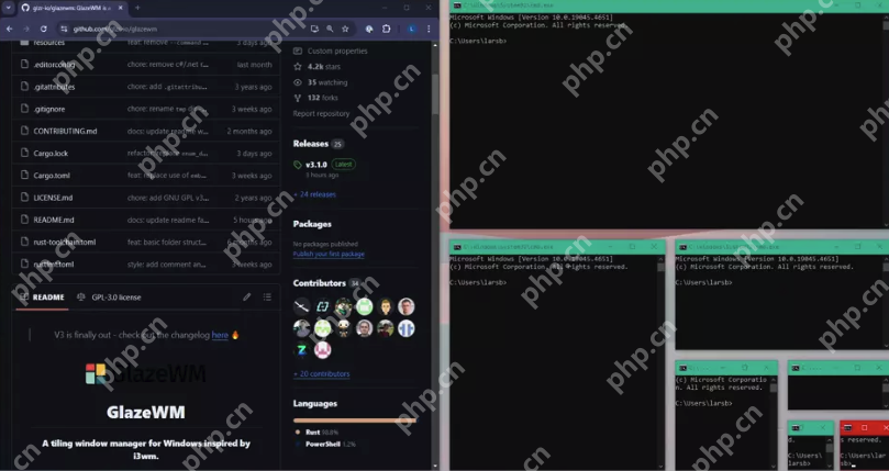 5.3K Star 煩惱全丟掉！GlazeWM：讓Windows下的窗口管理更高效的秘密武器！