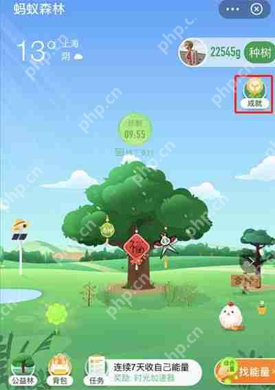 支付宝蚂蚁森林成就在什么地方看