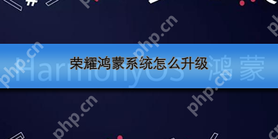 荣耀鸿蒙系统怎么升级