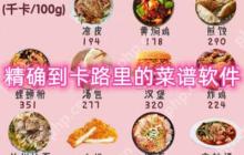 精确到卡路里的菜谱软件 营养餐菜谱软件有哪些