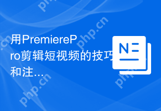 用PremierePro剪辑短视频的技巧和注意事项