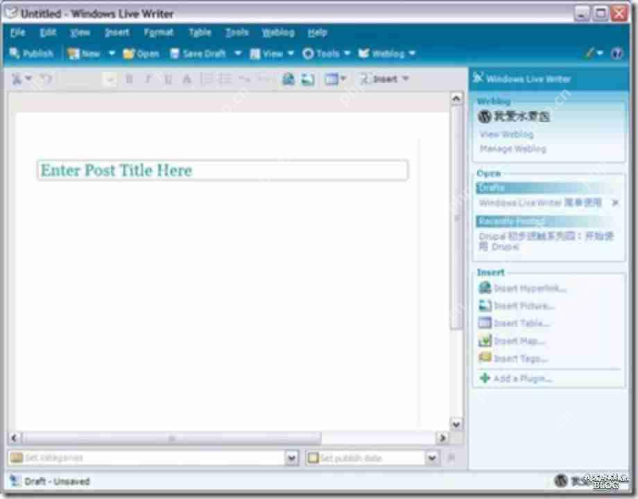 Windows Live Writer 簡單使用