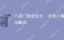 八部门联合发文，支持小微企业融资