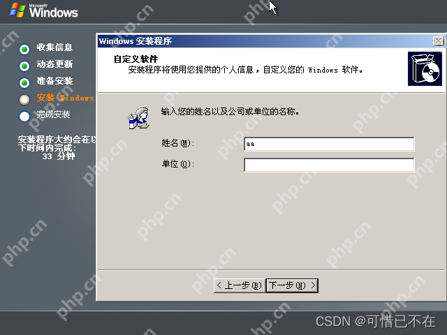 安裝 Windows Server 2003