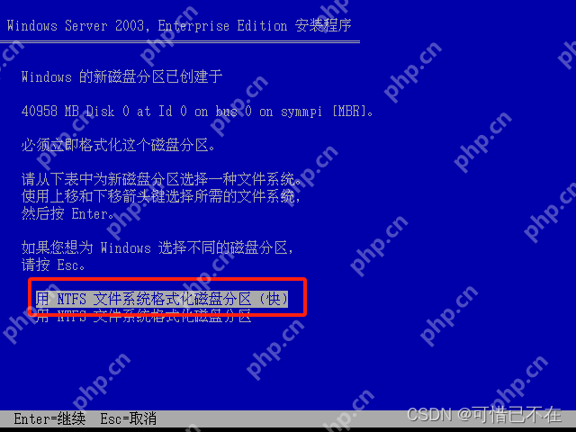 安裝 Windows Server 2003