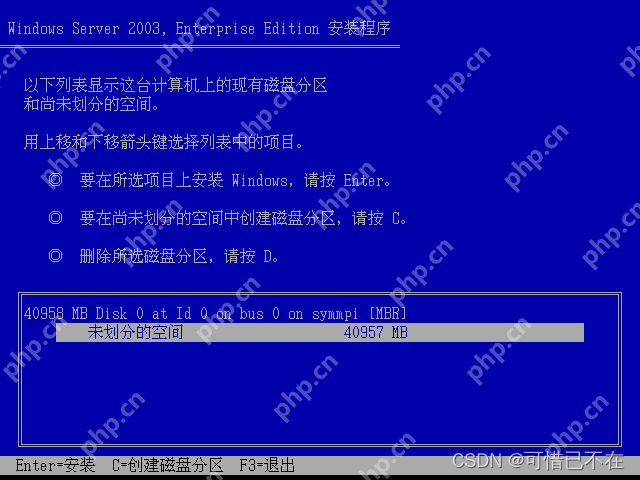 安裝 Windows Server 2003
