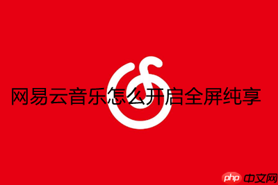 网易云音乐怎么开启全屏纯享