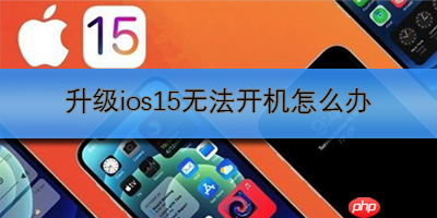 升级ios15无法开机怎么办