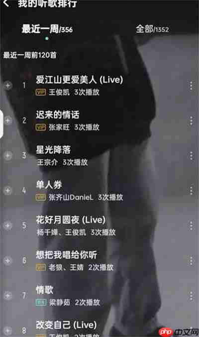 酷狗音乐听歌排行在哪里查看