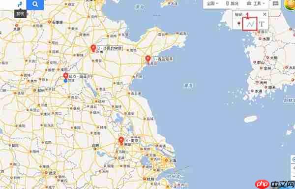 百度地图APP怎么标注旅游路线？标注旅游路线的方法分享
