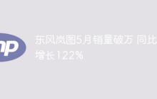 东风岚图5月销量破万 同比增长122%