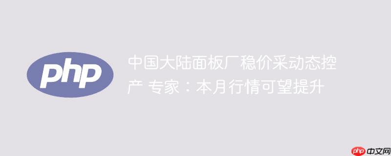 中国大陆面板厂稳价采动态控产 专家：本月行情可望提升