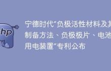 宁德时代“负极活性材料及其制备方法、负极极片、电池和用电装置”专利公布