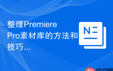 整理PremierePro素材库的方法和技巧