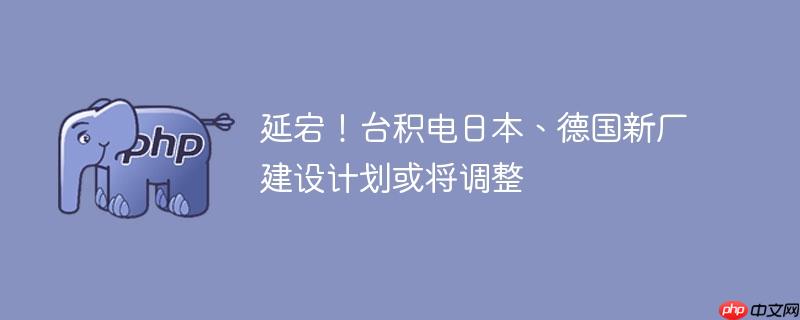 延宕！台积电日本、德国新厂建设计划或将调整