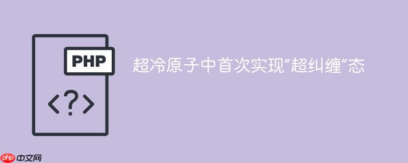 超冷原子中首次实现“超纠缠”态