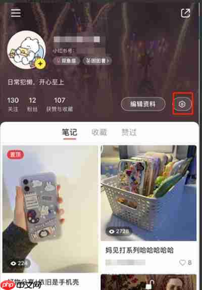 小红书怎么设置隐私评论