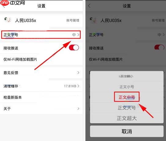 人民日报APP怎么设置字体大小？字体大小设置步骤一览