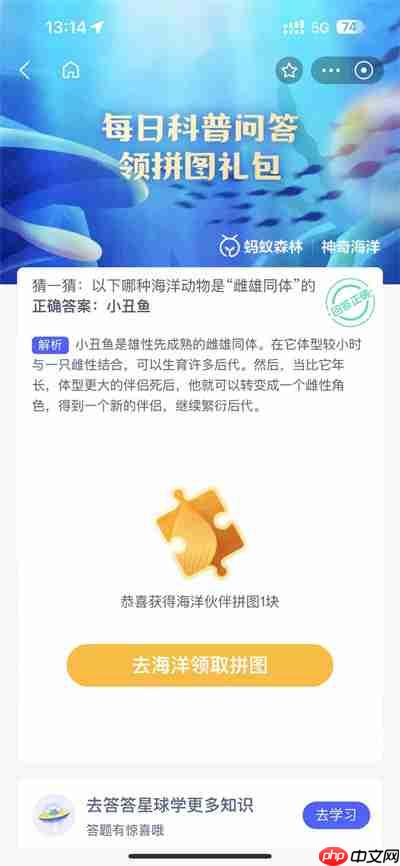 支付宝神奇海洋4.17日答案一览