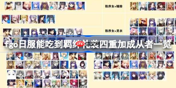 fgo日服能吃到羁绊礼装四重加成从者一览-fgo日服哪些从者能吃到给幸福的新娘四重加成
