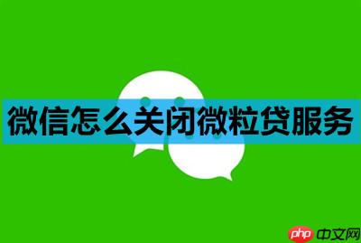 微信怎么关闭微粒贷服务