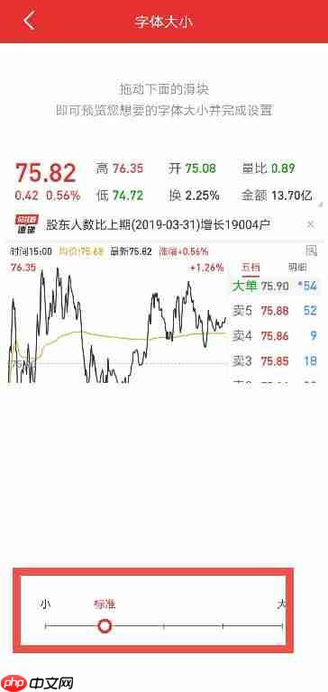 同花顺APP怎么更改字体大小