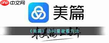 美篇访问量怎么看