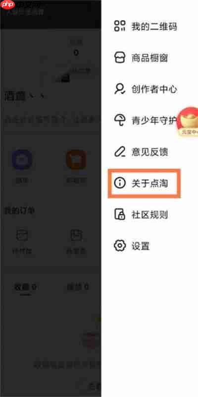 点淘如何查看当前版本号