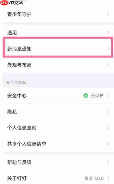 钉钉怎么开启勿扰模式