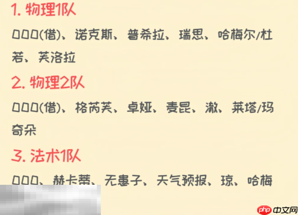 无期迷途公会战新手怎么配队 第十期公会战配队推荐