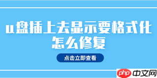 U盘插上即提示格式化是怎么回事