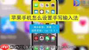 苹果手机如何设置手写功能