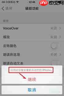 苹果手机更改字体方法
