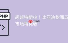 超越特斯拉！比亚迪欧洲五大市场再突破