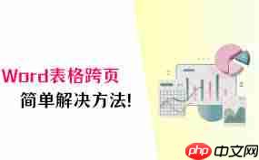 word表格跨页怎么设置在一页内