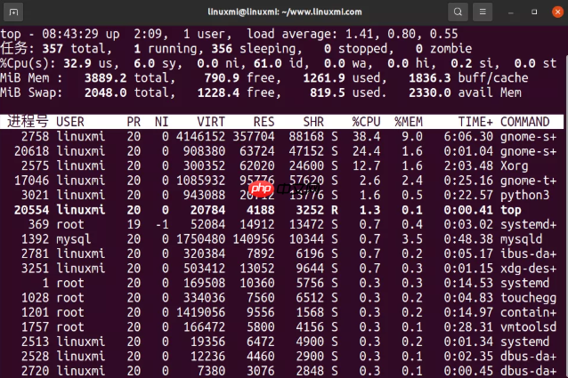 1 分钟内对 Linux 进行性能诊断的10 个命令