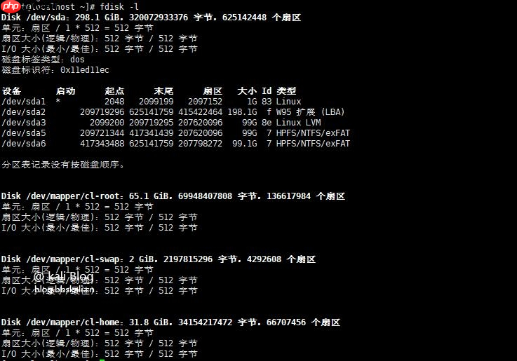 Centos8磁盘分区与挂载