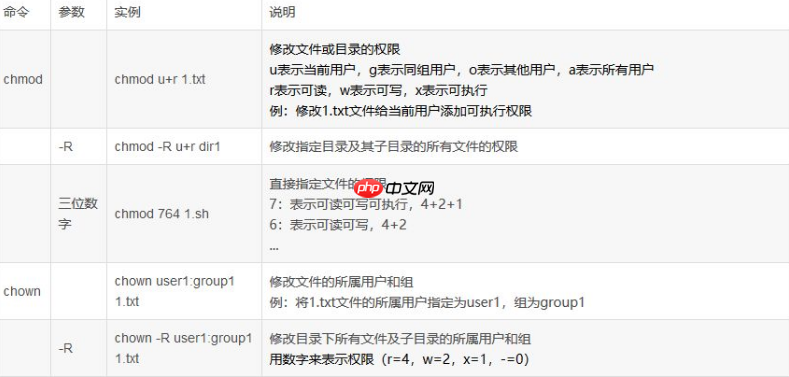 linux常用命令~文件权限操作
