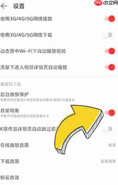 网易云音乐怎么关闭音量均衡