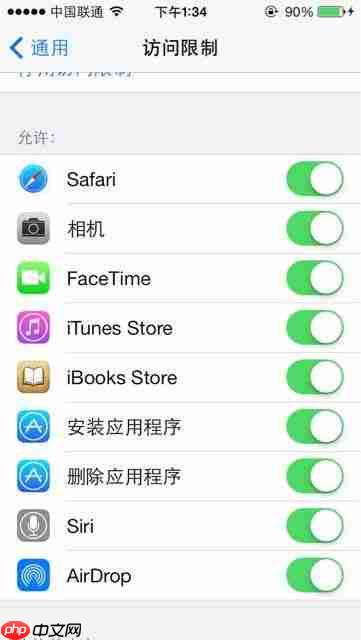 iPhone手机相机权限消失