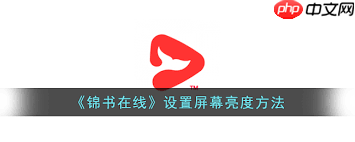 锦书在线怎样调整屏幕亮度