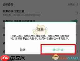 qq音乐如何设置不被其他应用中断