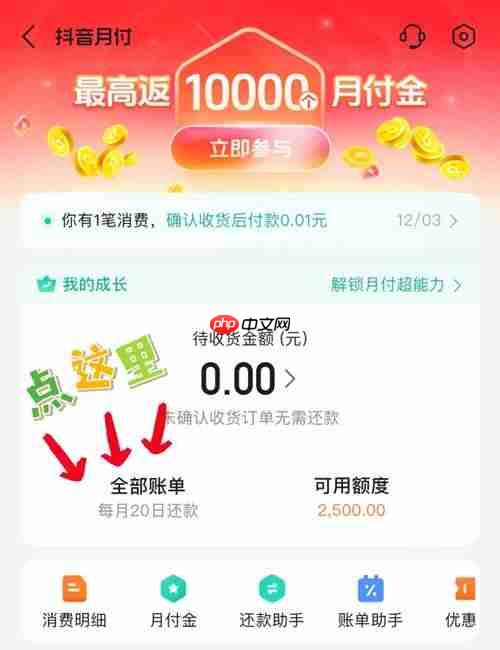 抖音月付额度无法使用的原因