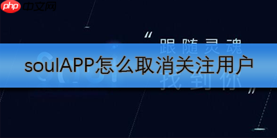 soulAPP怎么取消关注用户
