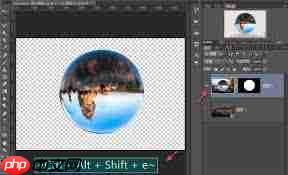 PS里如何盖印图层